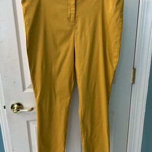 Yellow Straight Leg Women's Pants